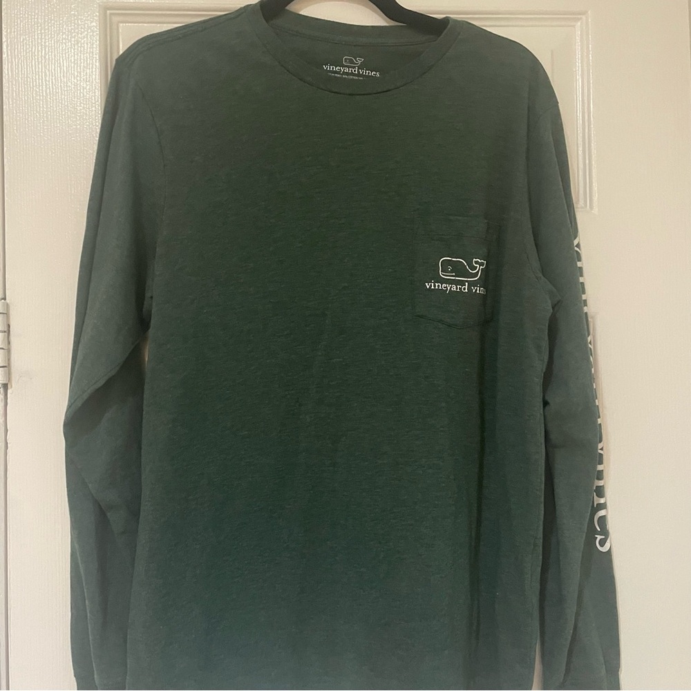 Vineyard Vines Men's Green Long Sleeve Tee